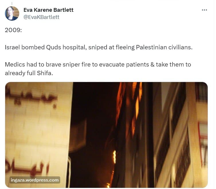 Israel bombs hospital 2009 2