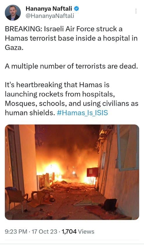 Hananya Naftali Admits Israel Bombing Hospital Hananya Naftali Admits Israel Bombing Hospital
